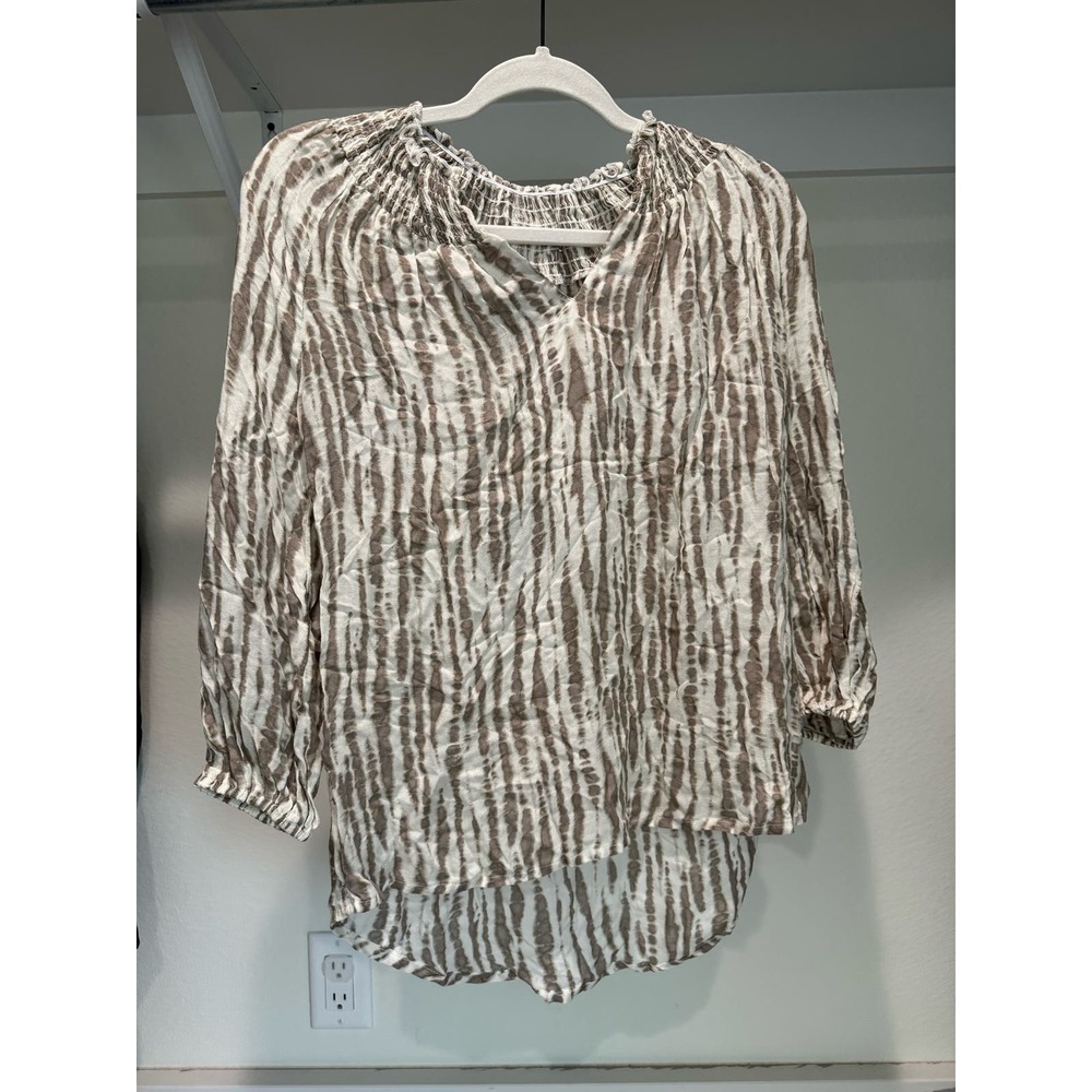 NWT Bobeau Olive Tye Dye Flowy Top‎ Blouse Size XXS